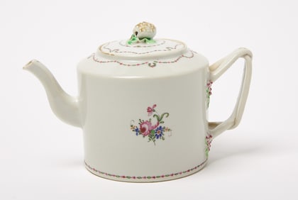 Porcelain Teapot with Double Handle