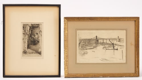 J. M. Whistler – Two Etchings