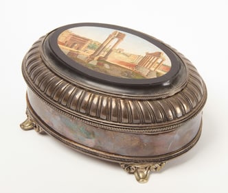 Italian Micromosaic on Sterling Box