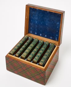 Sir W. Scott — Set of Poetical Works in Mauchline Tartan Ware Box