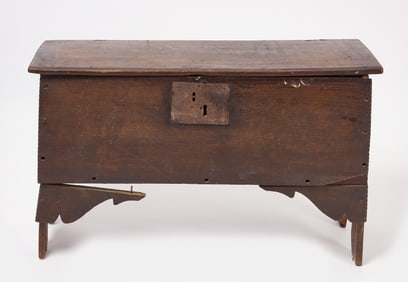 Early Carved Oak Blanket Chest