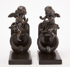 Pair of Bronze Cherub Door Knockers
