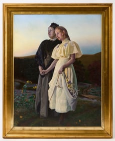 Knud Sinding - Painting of Two Ladies