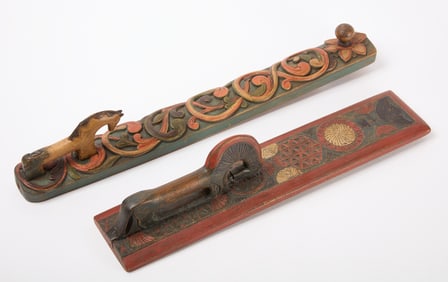 Two Mangle Boards with Horses