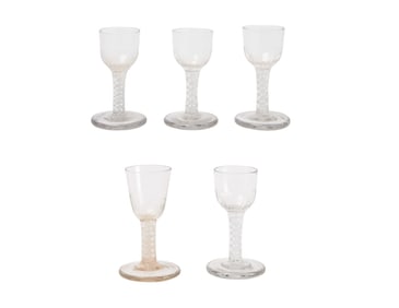 Five Twist Wine Glasses