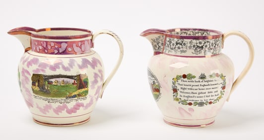 Two Sunderland Pearlware Jugs
