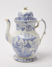 Staffordshire Earthenware Coffee Pot and Jug