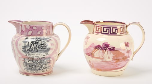 Rare Earthenware Jug Together with Pearlware Jug