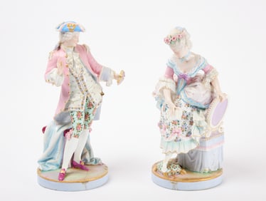 Two Meissen Porcelain Figurines