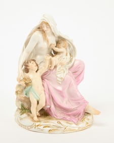 Meissen Figural Group of a Mother and Children