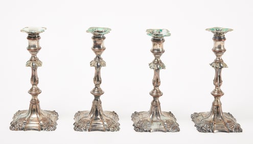 Four Matching Georgian Candlesticks