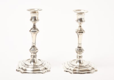 Pair of Silver Candlesticks