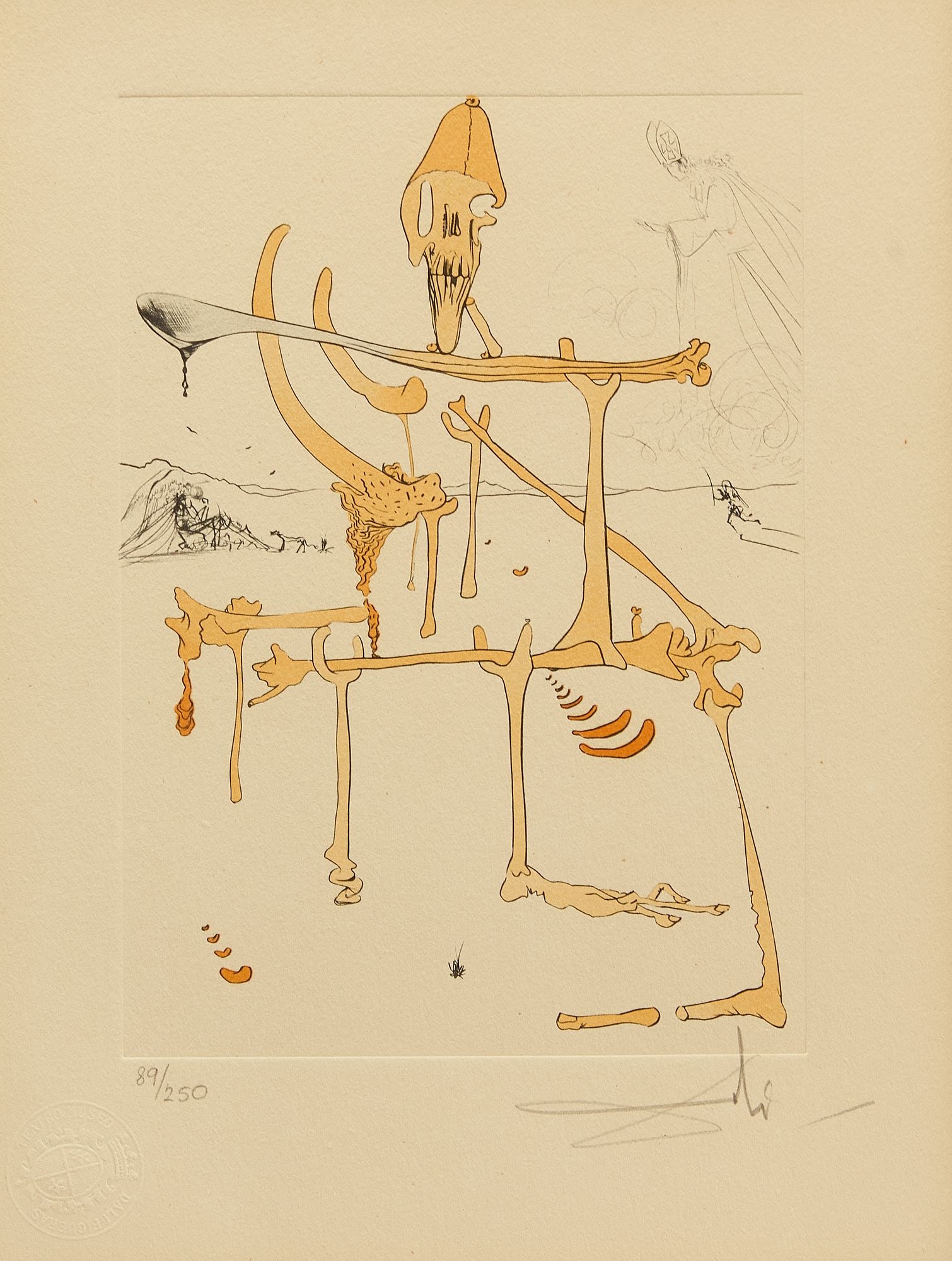 Salvador Dalí – Landscape With Skeleton (1 of 4)