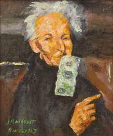 Samuel Rothbort – Portrait of a Man with Dollar, 1967