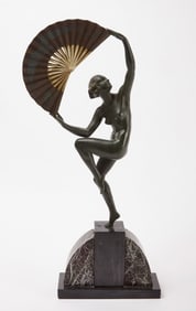 Marcel Bouraine – Woman Holding Fan