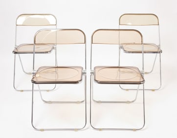Castelli Furniture - Set of Four Lucite Chairs