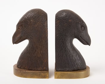 Two Pairs of Bookends - Eagles and Elephants