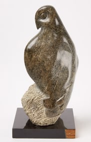 Stone Penguin Sculpture