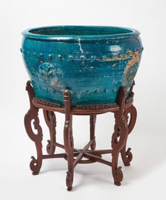 Large Ceramic Chinese Fish Bowl