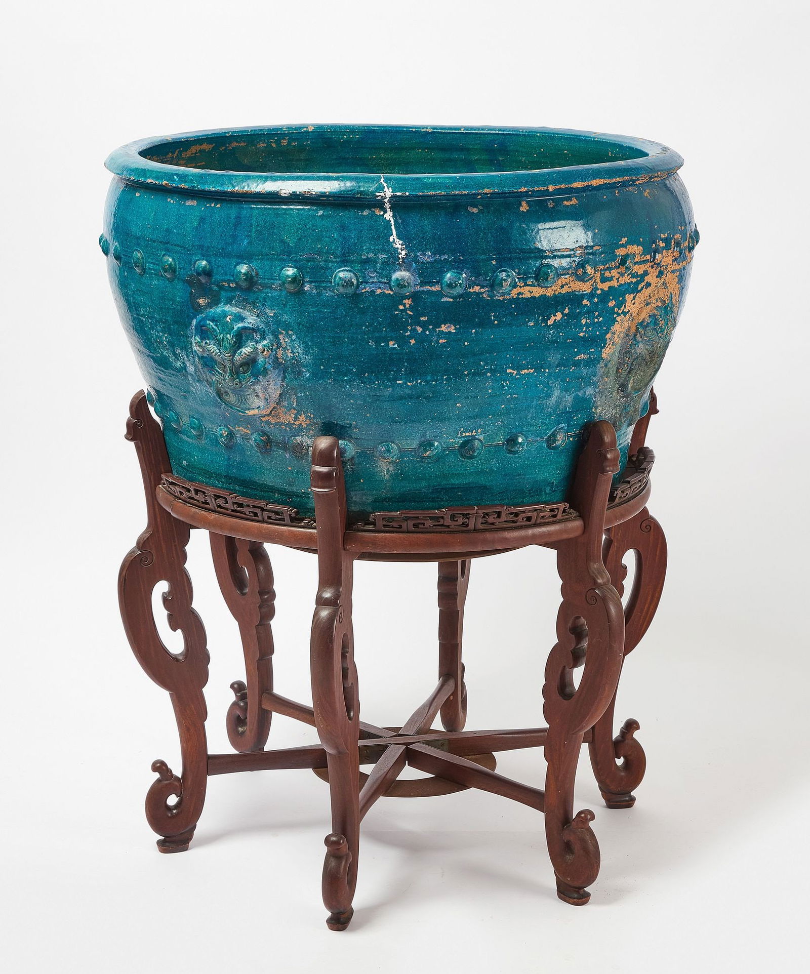 Large Ceramic Chinese Fish Bowl (1 of 6)