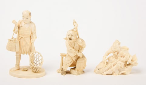 Three Carved-Bone Figures