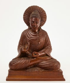 Wooden Meditation Buddha
