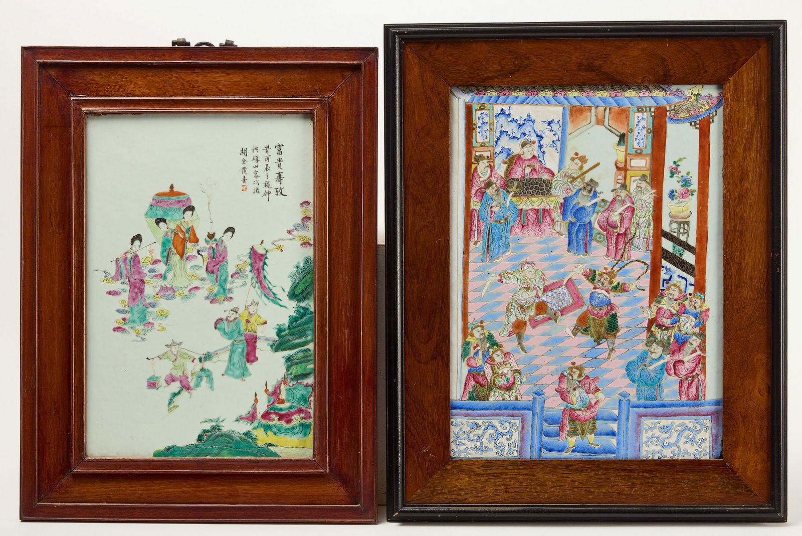 Two Chinese Paintings on Porcelain (1 of 7)