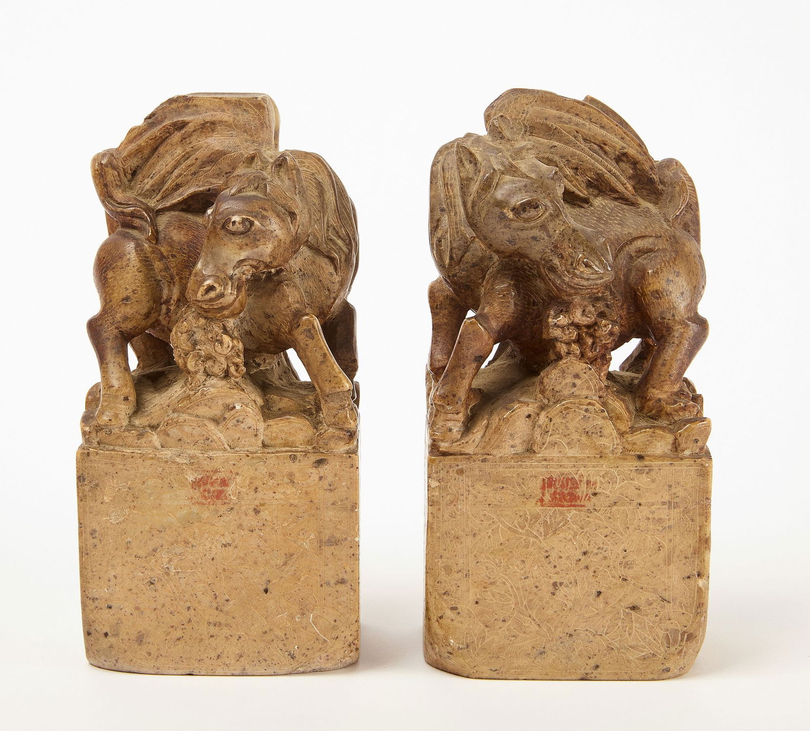 Pair of Carved Pegasus Bookends (1 of 4)