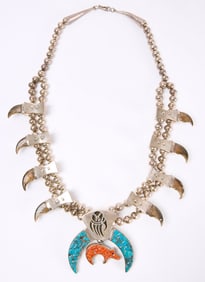 Silver Bearclaw Necklace