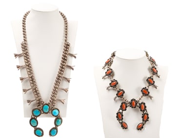 Two Squash Blossom Necklaces