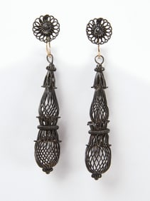 Berlin Iron Long Drop Earrings
