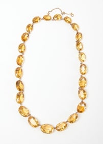 Riviere Necklace 14k gold and Citrine