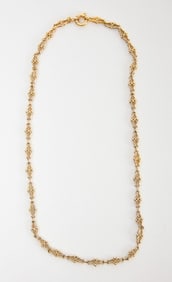 Art Nouveau 18K Gold Chain Necklace