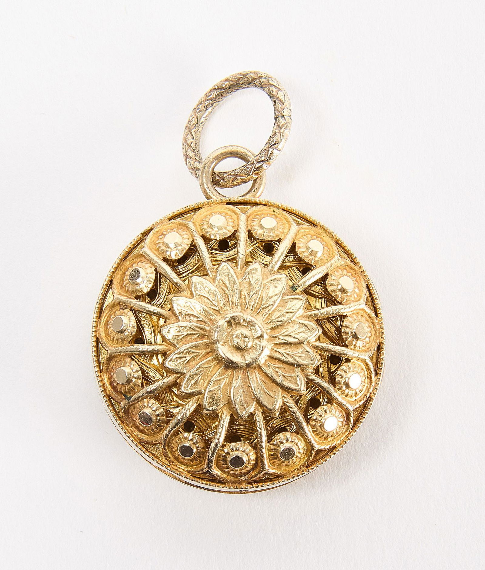Victorian 15K Gold Perfume Vinaigrette Locket (1 of 4)