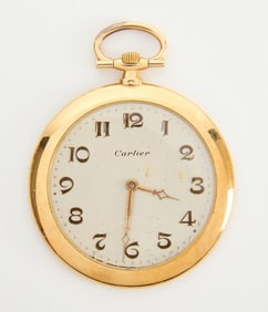 Cartier 18k Ultra Thin Pocket Watch