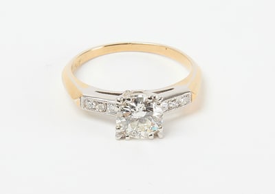 Ladies Gold and Platinum Diamond Engagement Ring