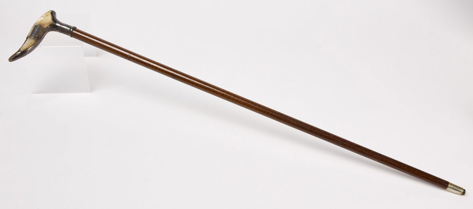 Walking Stick with Pearl: Walking stick. Monogrammed 'General Joseph T. Torence and Henry C Wicker. Silver and mother of pearl. L 36". Condition: Minor wear. Link to hi-res images: https://www.dropbox.com/sc