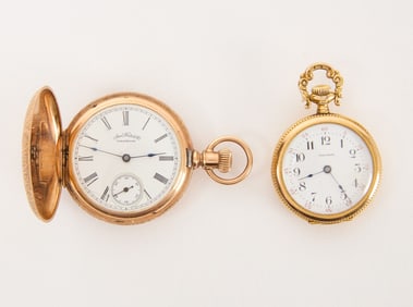 Two Ladies 14K Pocket Watches