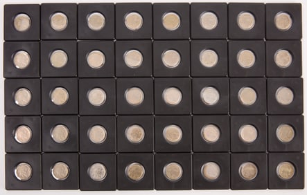 Group of Thirty-eight Buffalo Nickels
