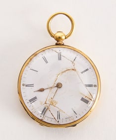 18K French Enamel Pocket Watch