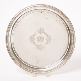 Sterling Monogrammed Salver