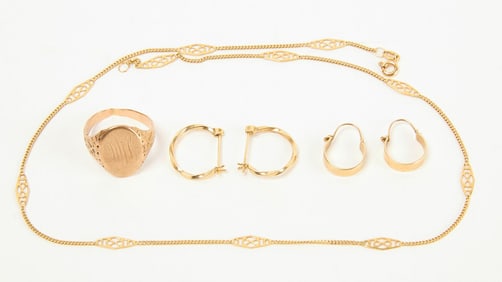 Group of Gold Women's Jewelry