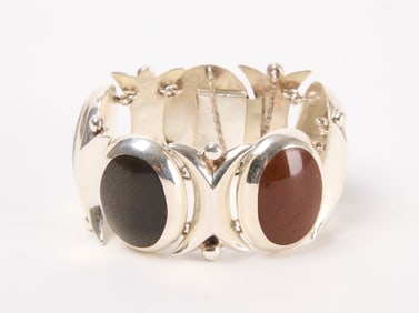 F. Martinez - Sterling Bracelet with Stones