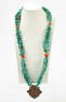 Turquoise Necklace with Tibetan Pendant