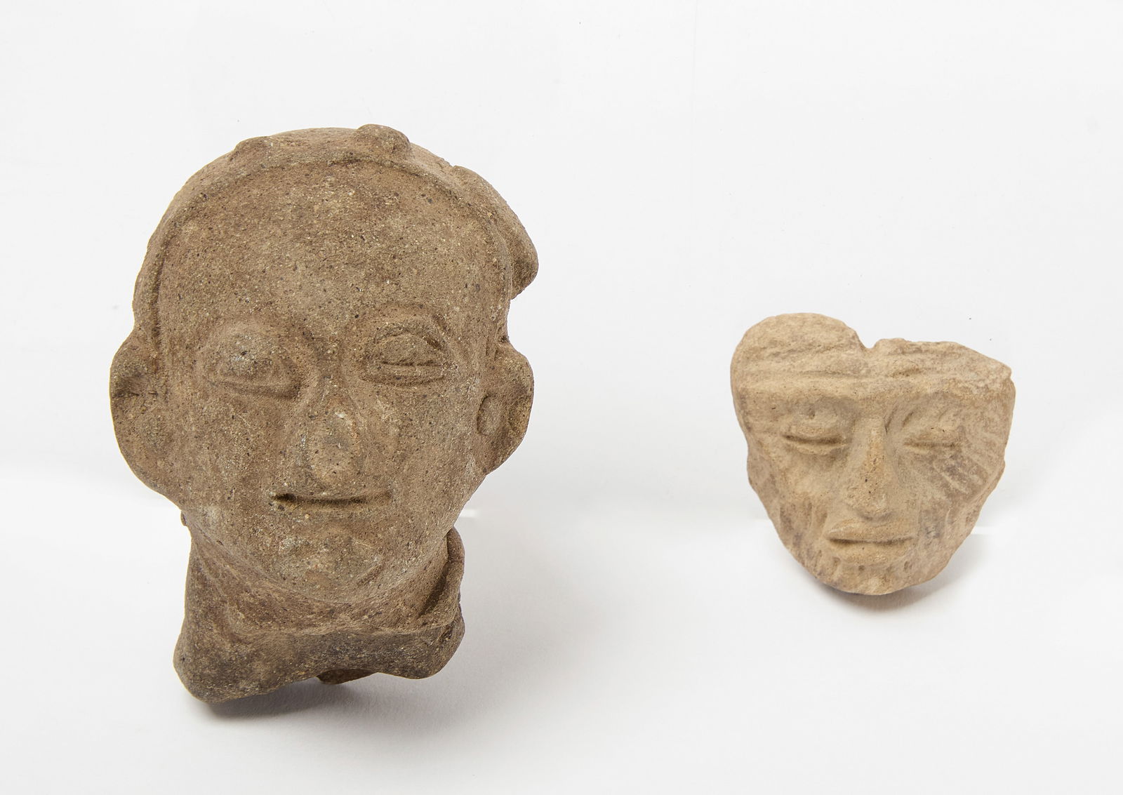 Two Pre-Columbian Pottery Heads (1 of 3)