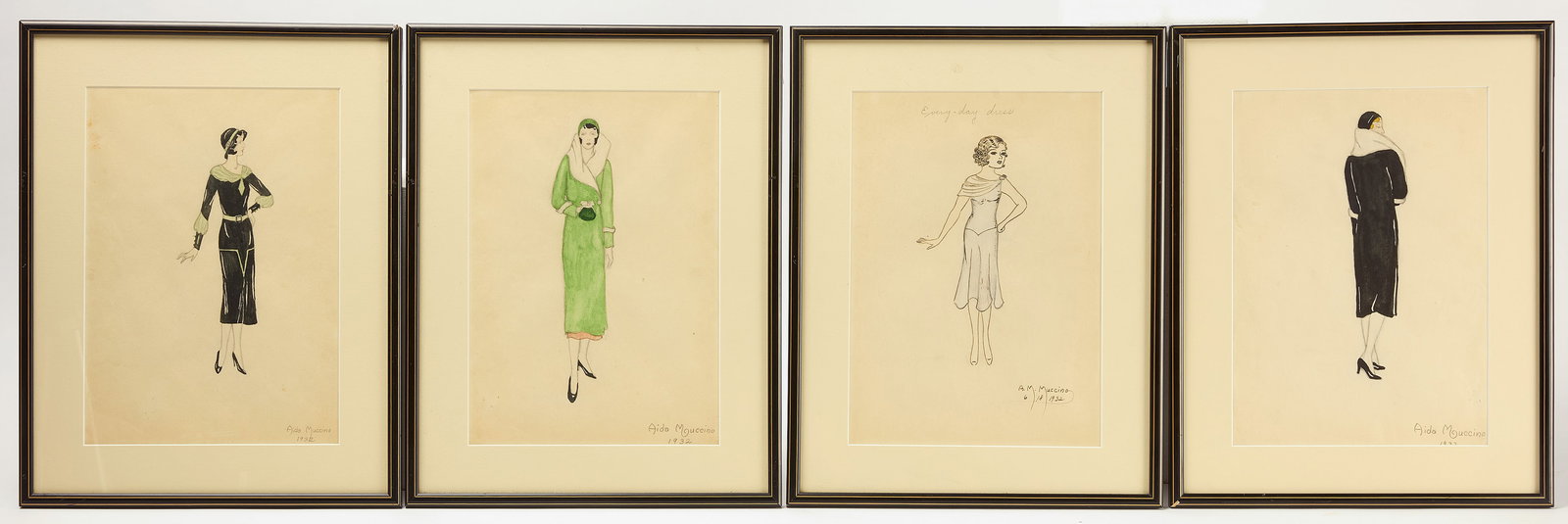A. Muccino - Four Female Fashion Drawings (1 of 6)