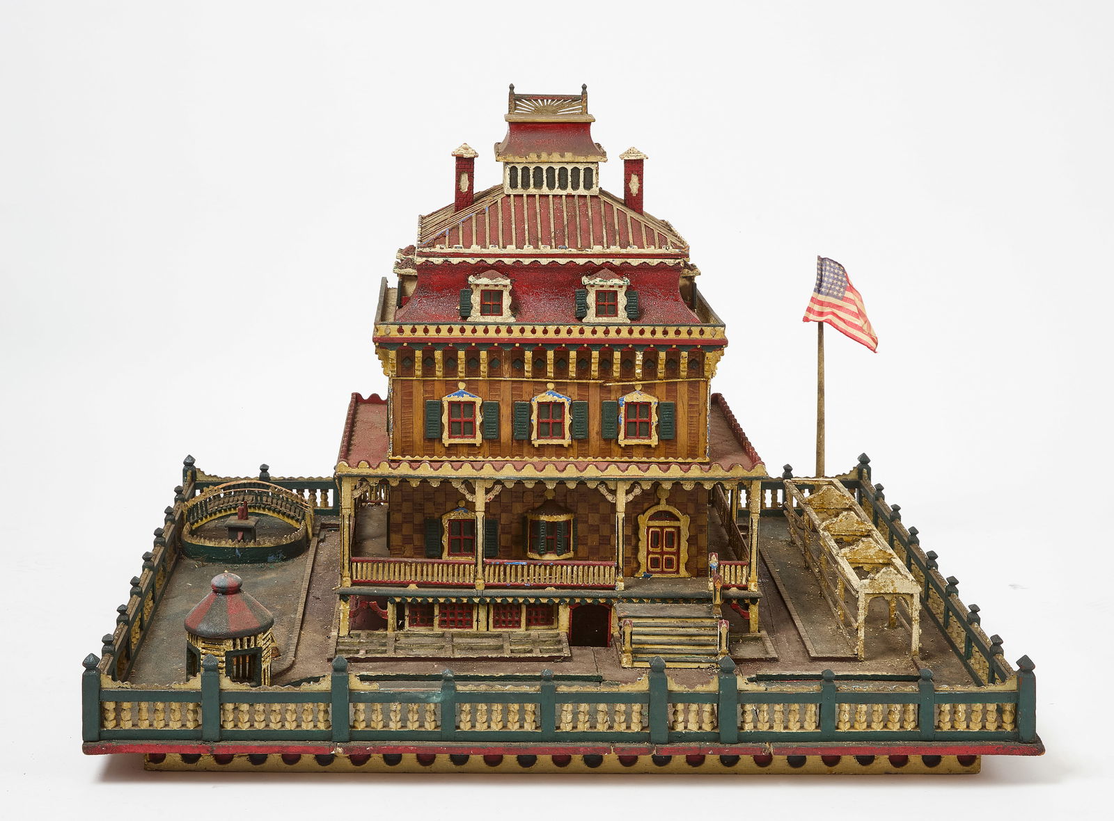 Large Folk Art Model of a Mansion (1 of 8)