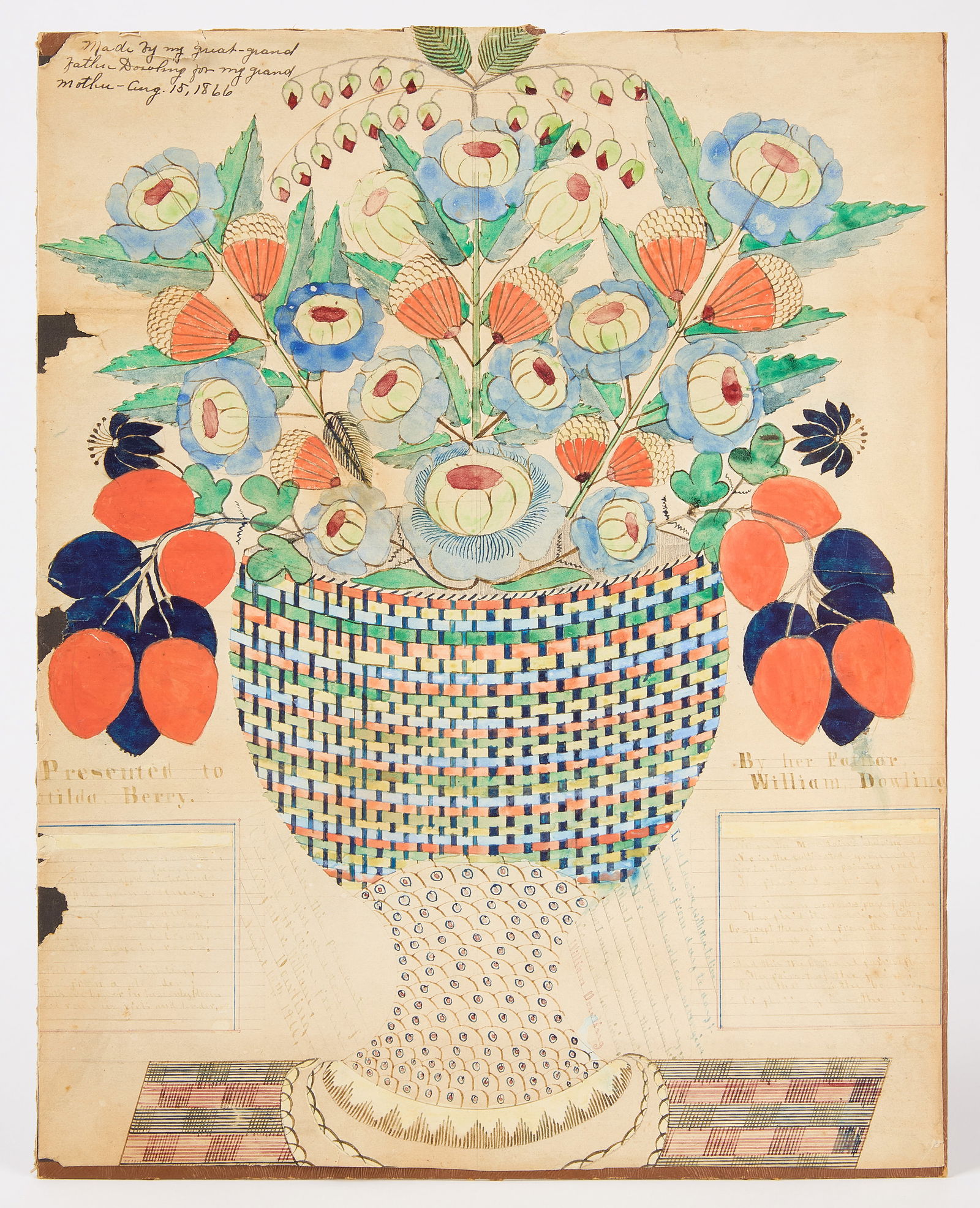 Folk Art Theorem – Spencerian  Work on Paper (1 of 3)