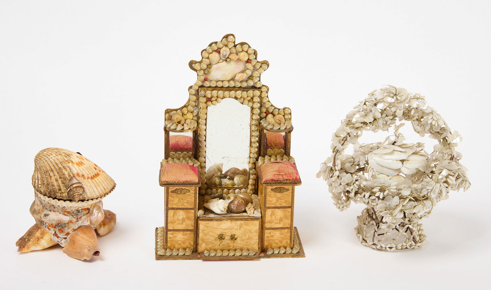 Seashell Vanity, Trinket Box, and Basket (1 of 4)