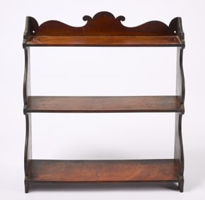 Wall Shelf with Carved Crest